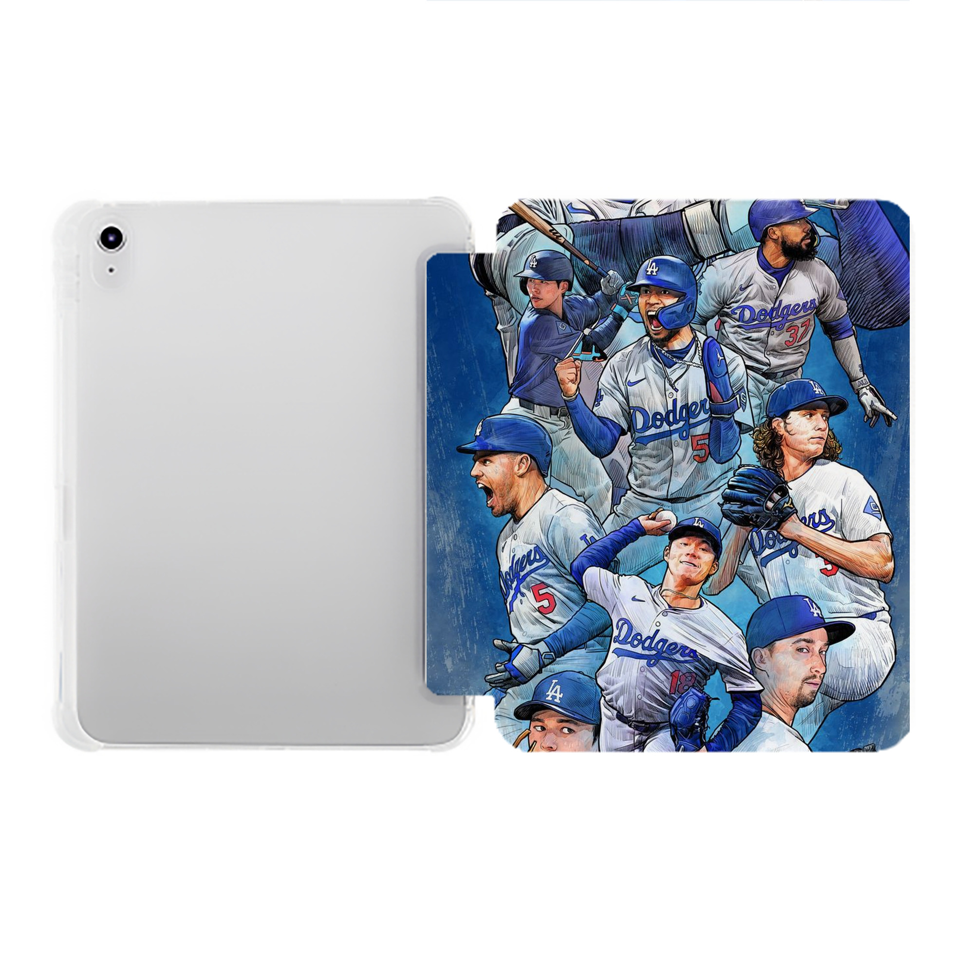  Premium Tri-Fold PU Leather & Silicone IPad Case With Pencil Slot – Fits 9.5,10.5,10.9 – Adjustable Stand, Slim, Protective